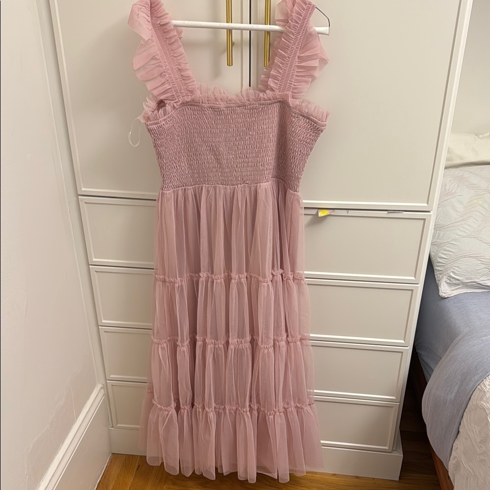 NWT Pink Ruffled Sleeveless Dress